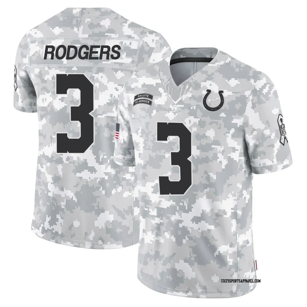 Limited Arctic Camo Men's Amari Rodgers Indianapolis Colts 2024 Salute to Service Jersey