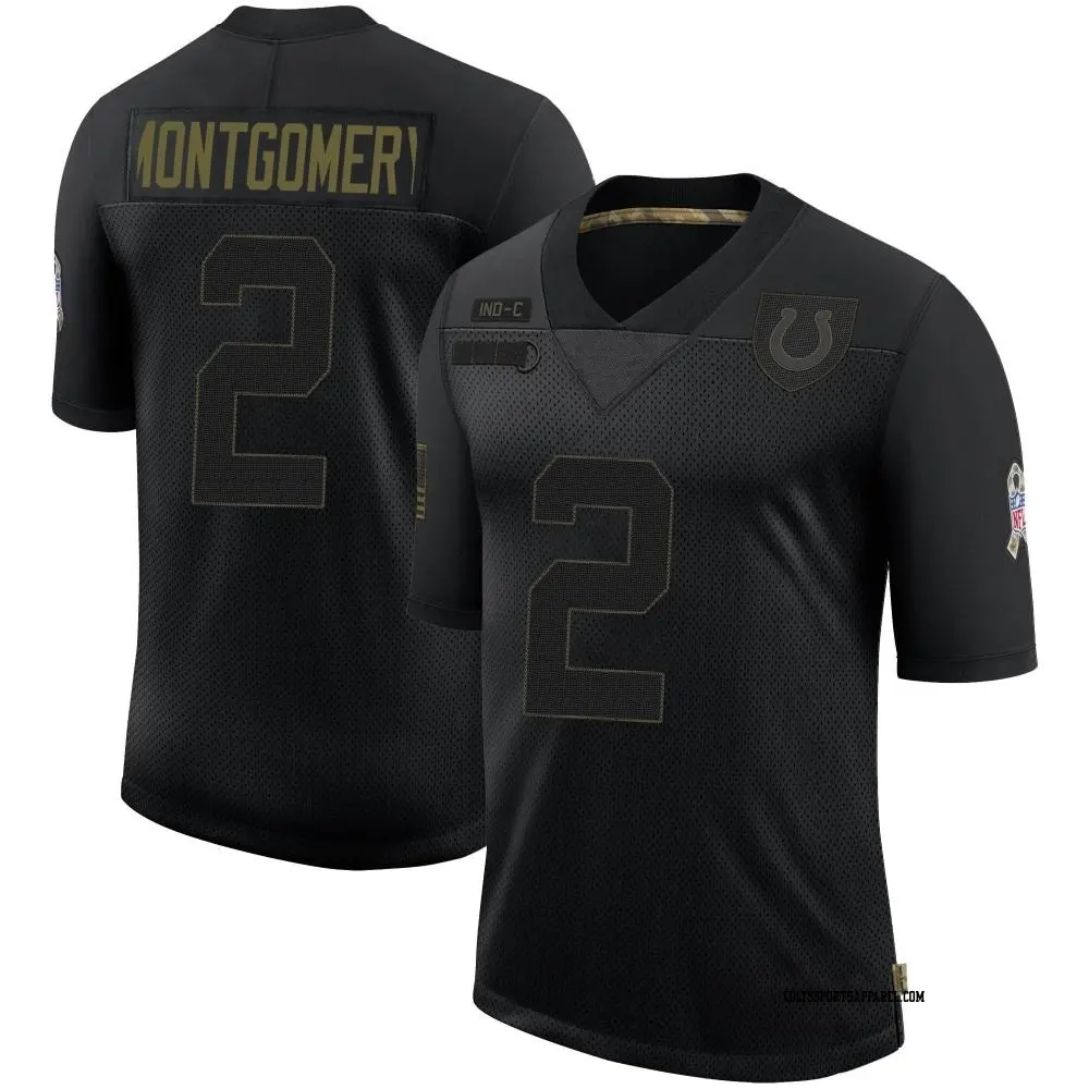 Limited Black Men's D.J. Montgomery Indianapolis Colts 2020 Salute To Service Jersey